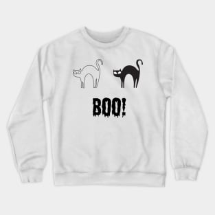 Boo the cat is frightened Crewneck Sweatshirt